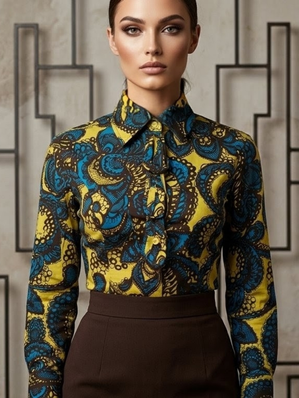 Etcetera Modern Long Sleeve Vibrant Paisley Button-Down Shirt